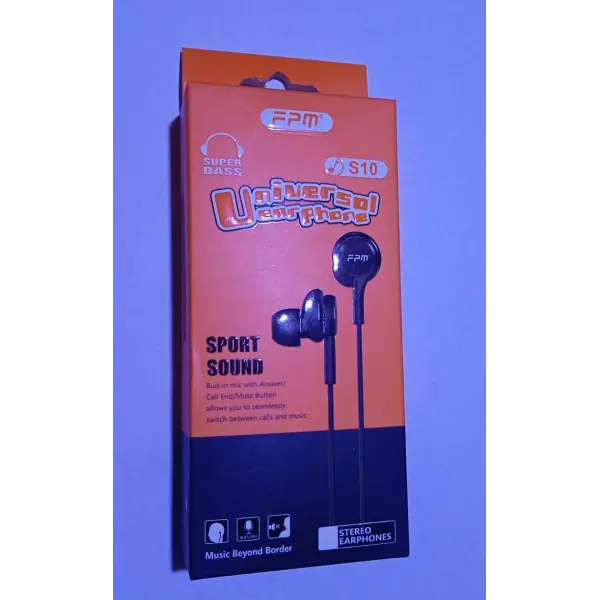 FPM S10 Super Bass Universal Earphone