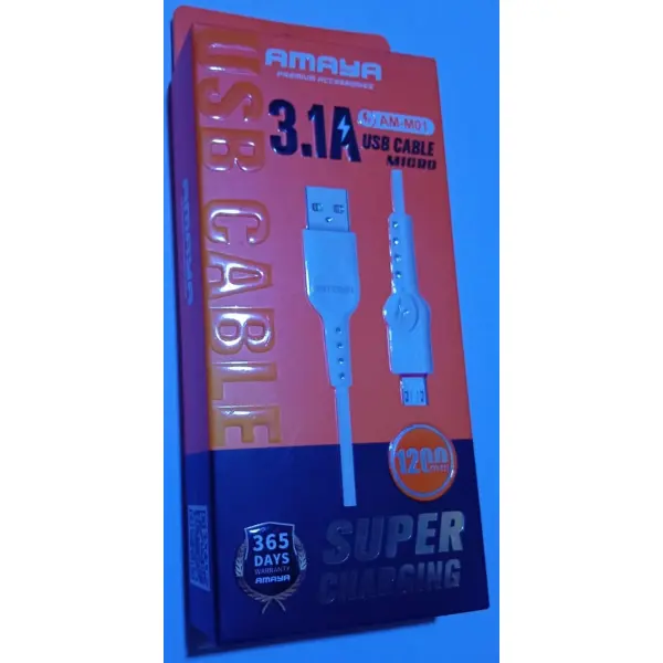 Amaya 3.1A Super Charging Micro USB Cable