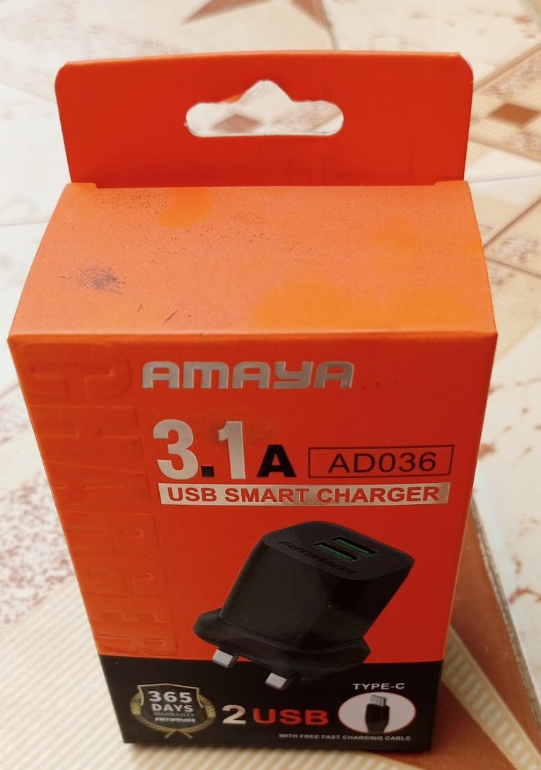 Amaya 3.1A USB Smart Charger 2 USB